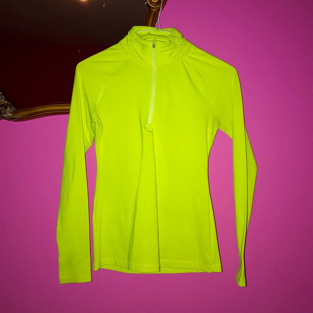 neon quarter zip